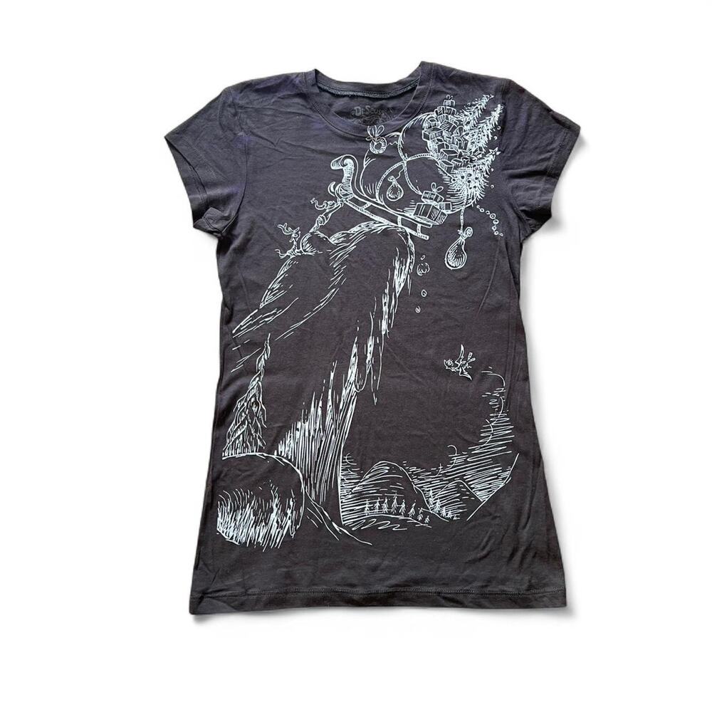 Dr Seuss Brown Flying Sleigh Print T-shirt, Small